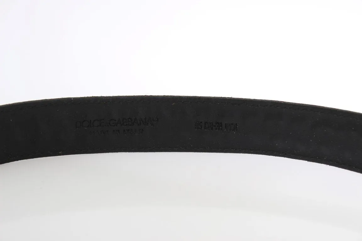 Black Leather Silver Buckle Belt