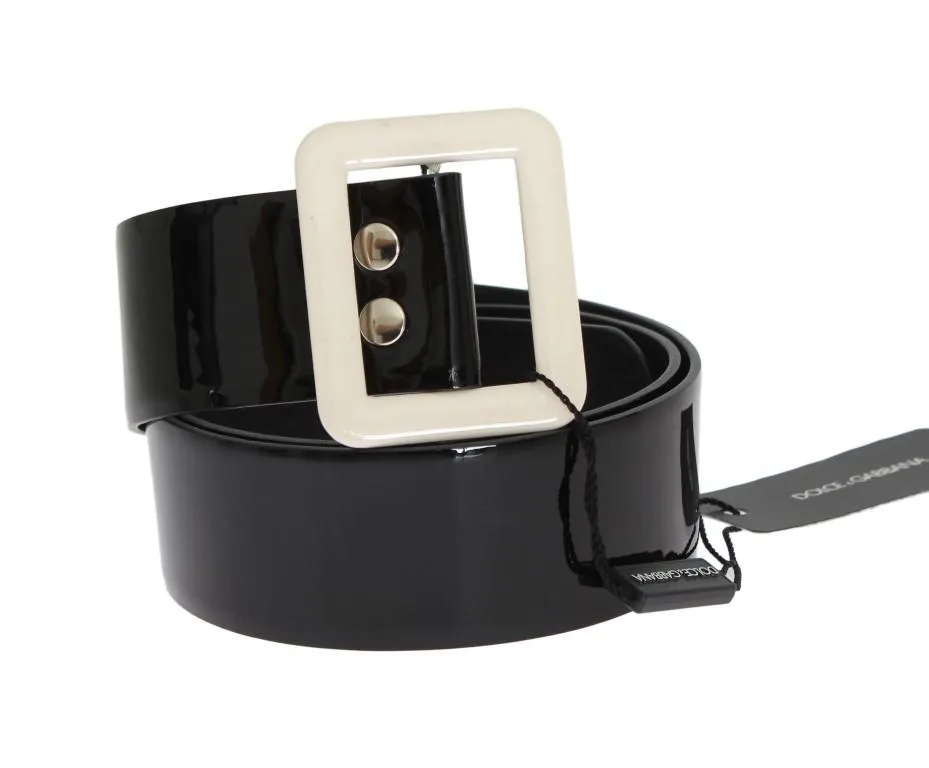 Black Leather Wide Belt