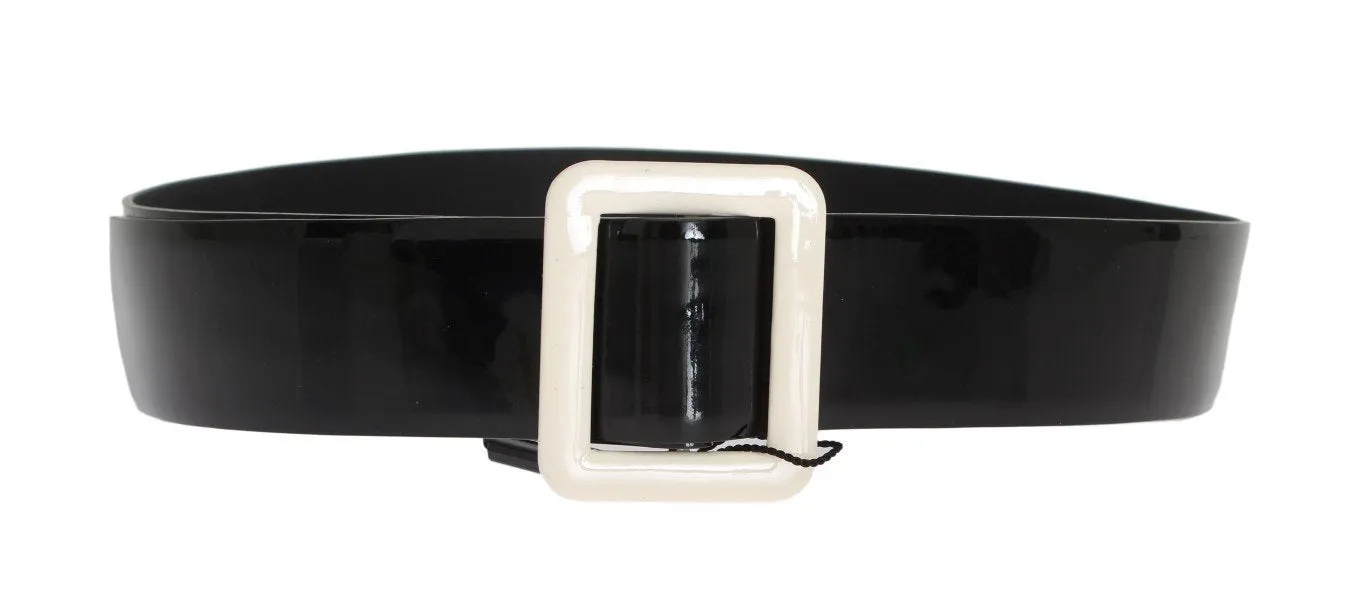 Black Leather Wide Belt