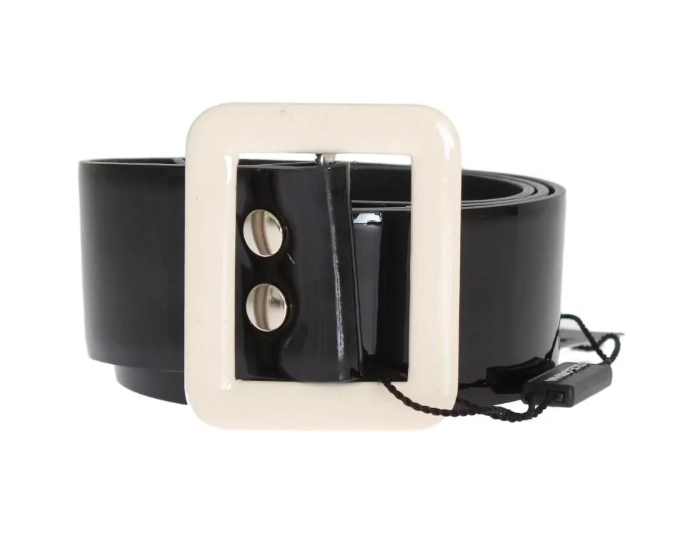 Black Leather Wide Belt