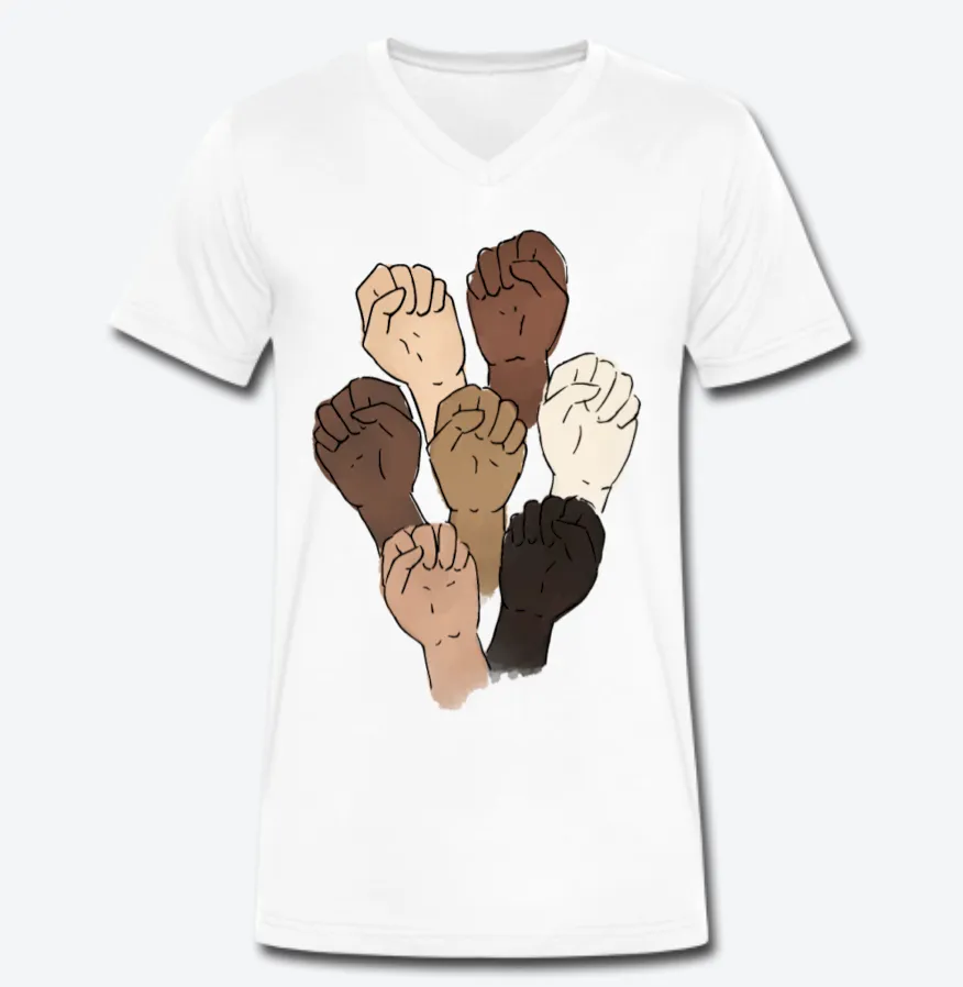 Black Lives Matter Men's V-Neck Tee