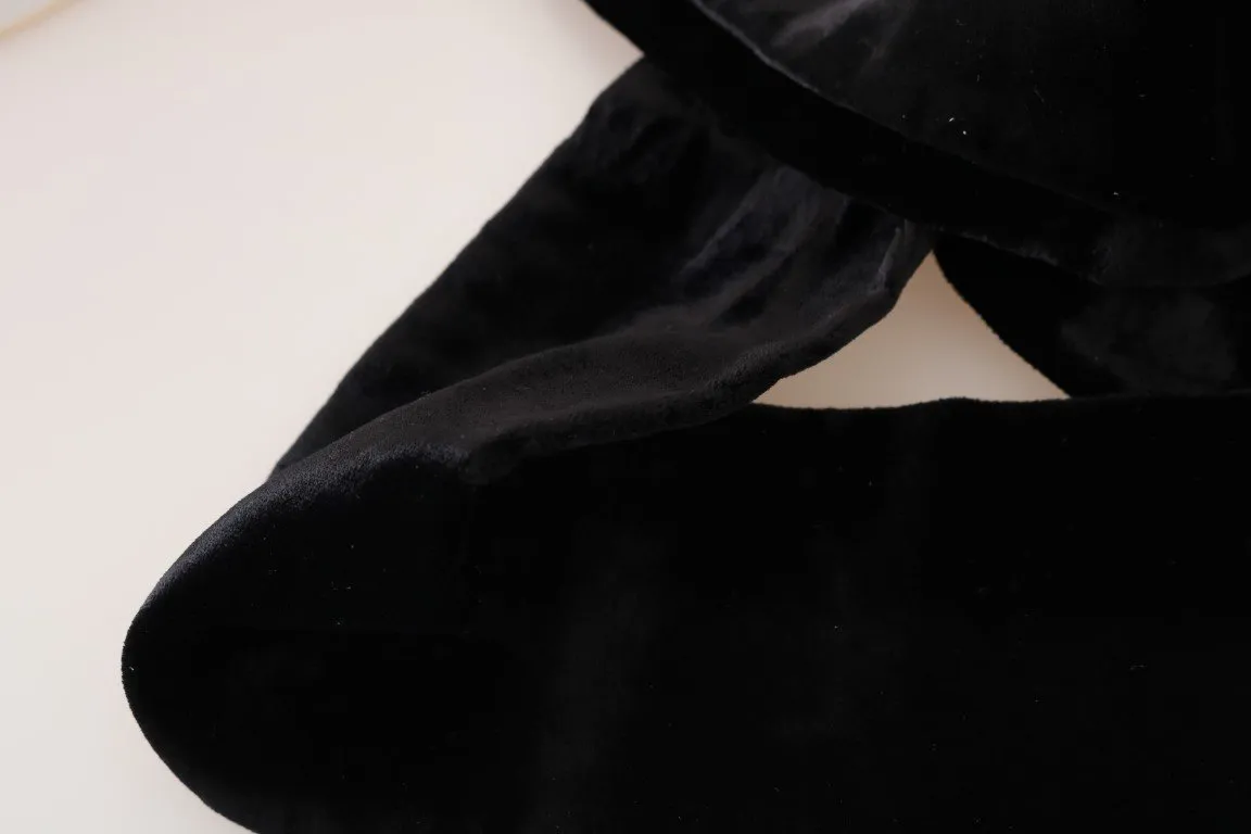 Black Velvet Wide Runway Catwalk Waist Belt