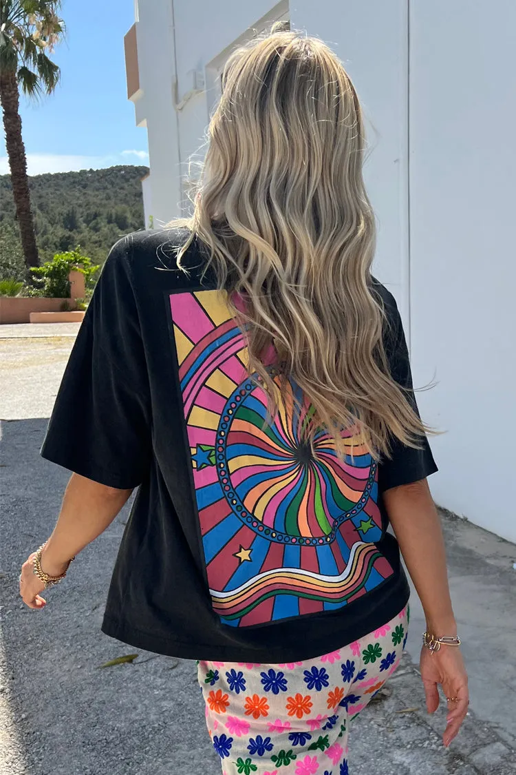 Black Washed Mushroom T- shirt