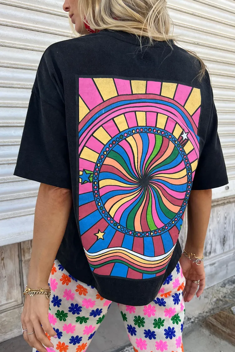 Black Washed Mushroom T- shirt