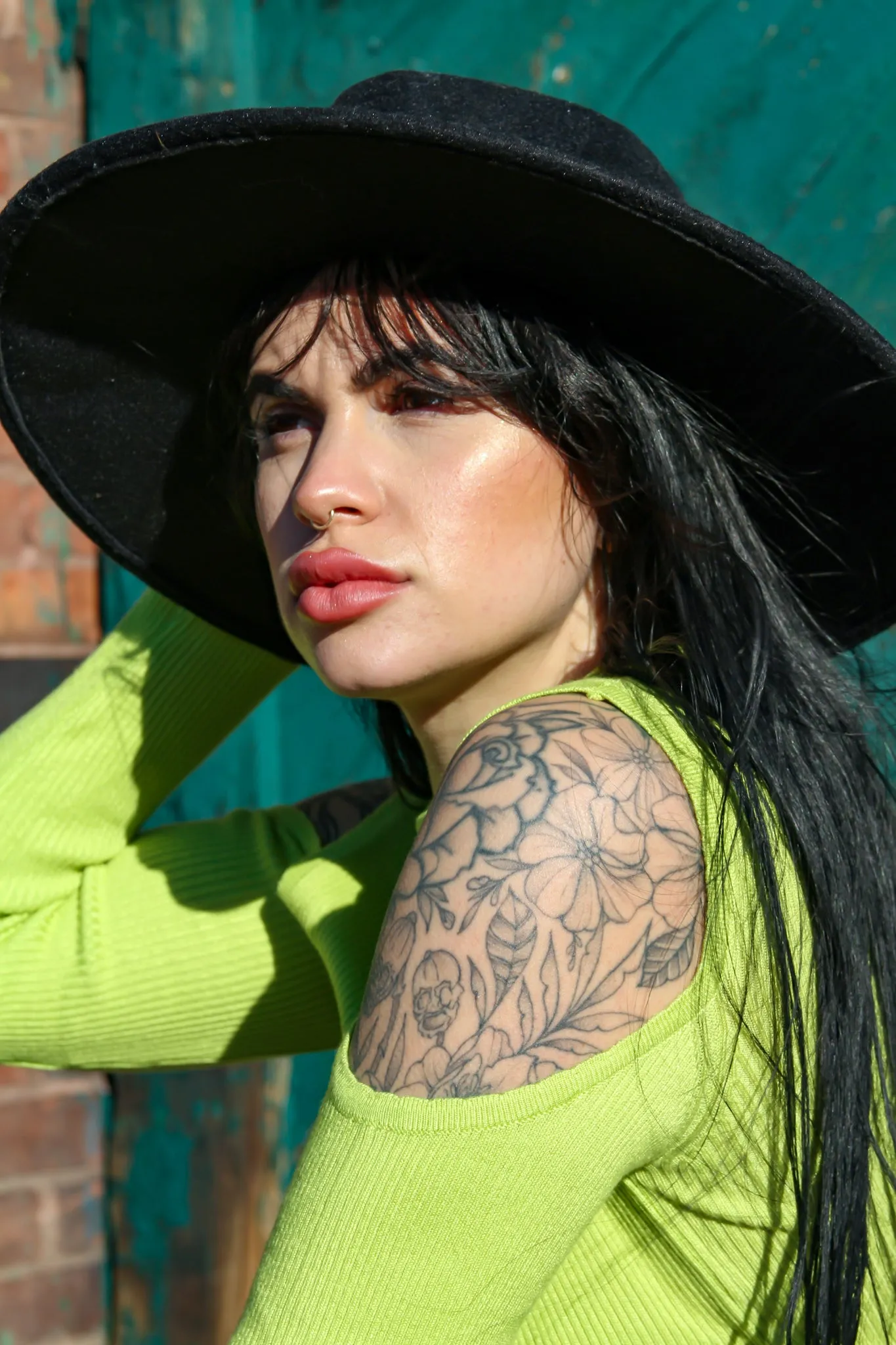 Black Wide Brim Fedora