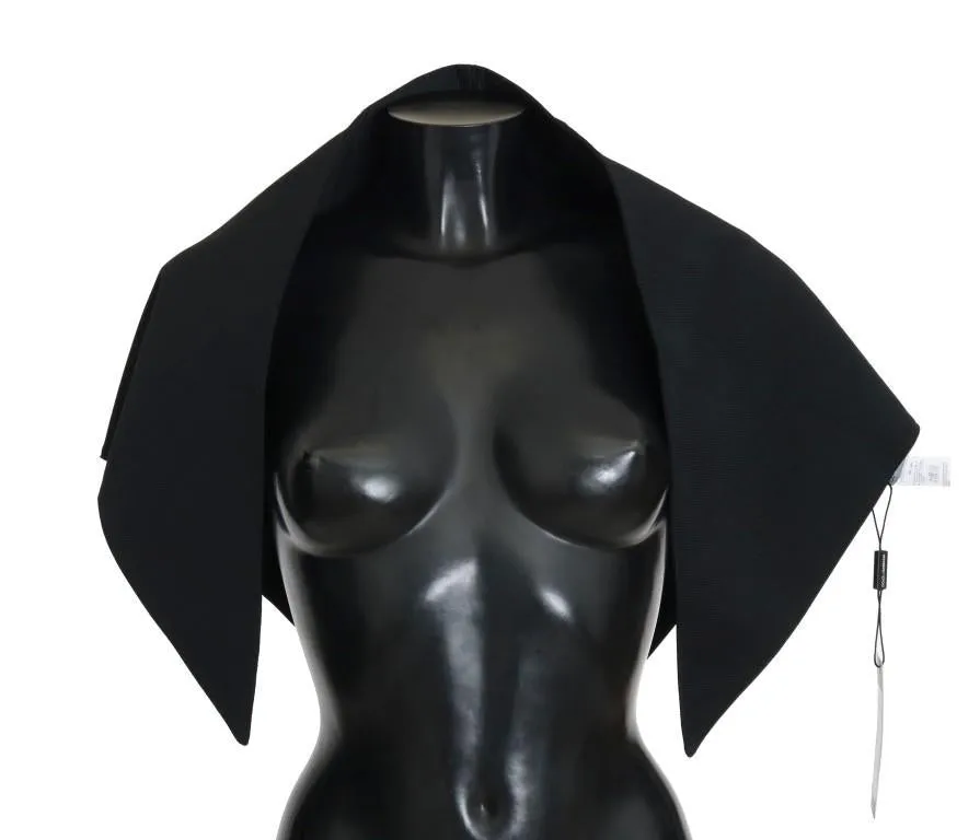 Black Wool Triangle Scarf