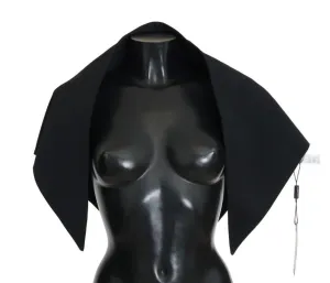 Black Wool Triangle Scarf