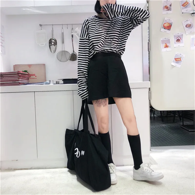 BLACK/RED STRIPED LONG SLEEVE T-SHIRT UB2693