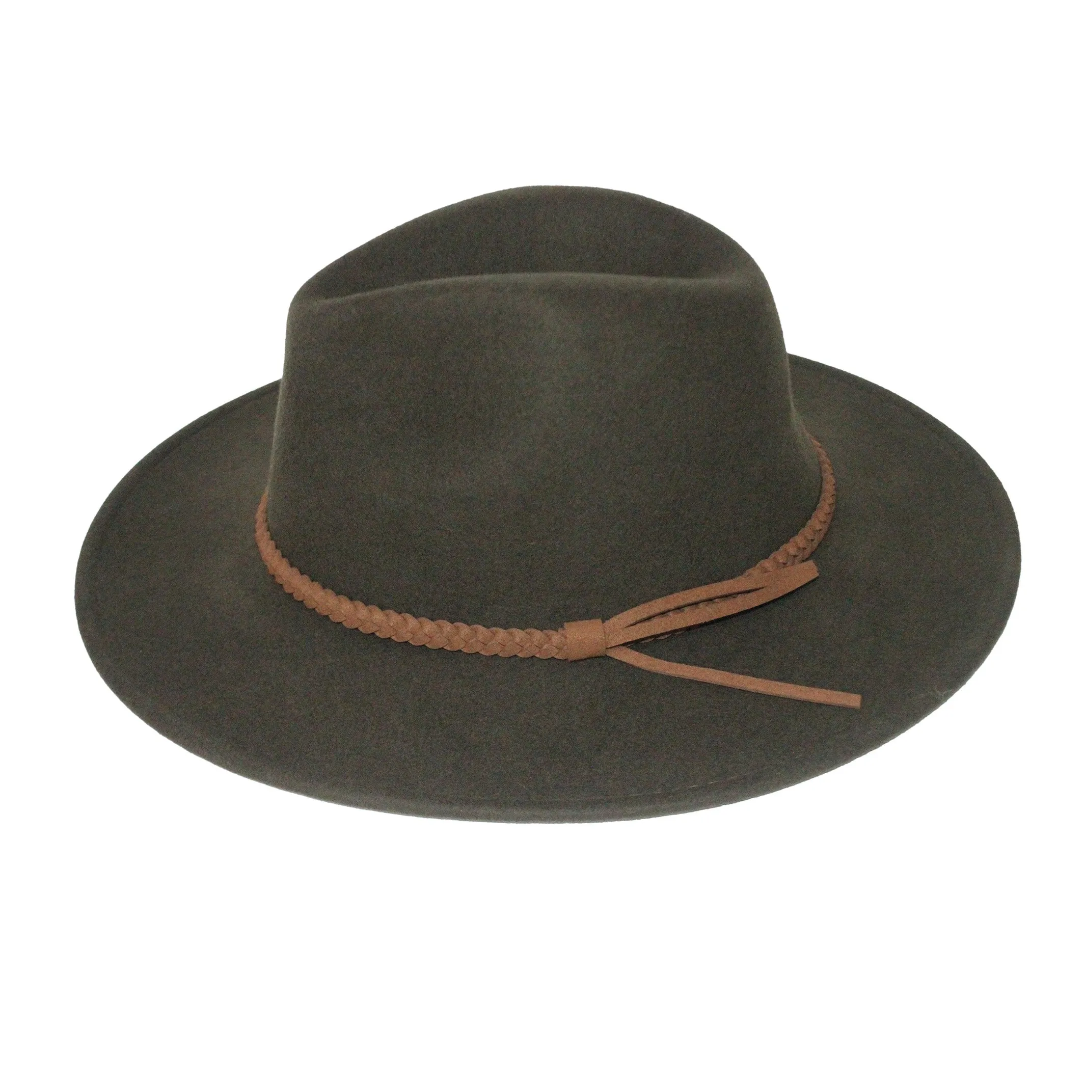 Blake Felt Fedora Hat - Khaki
