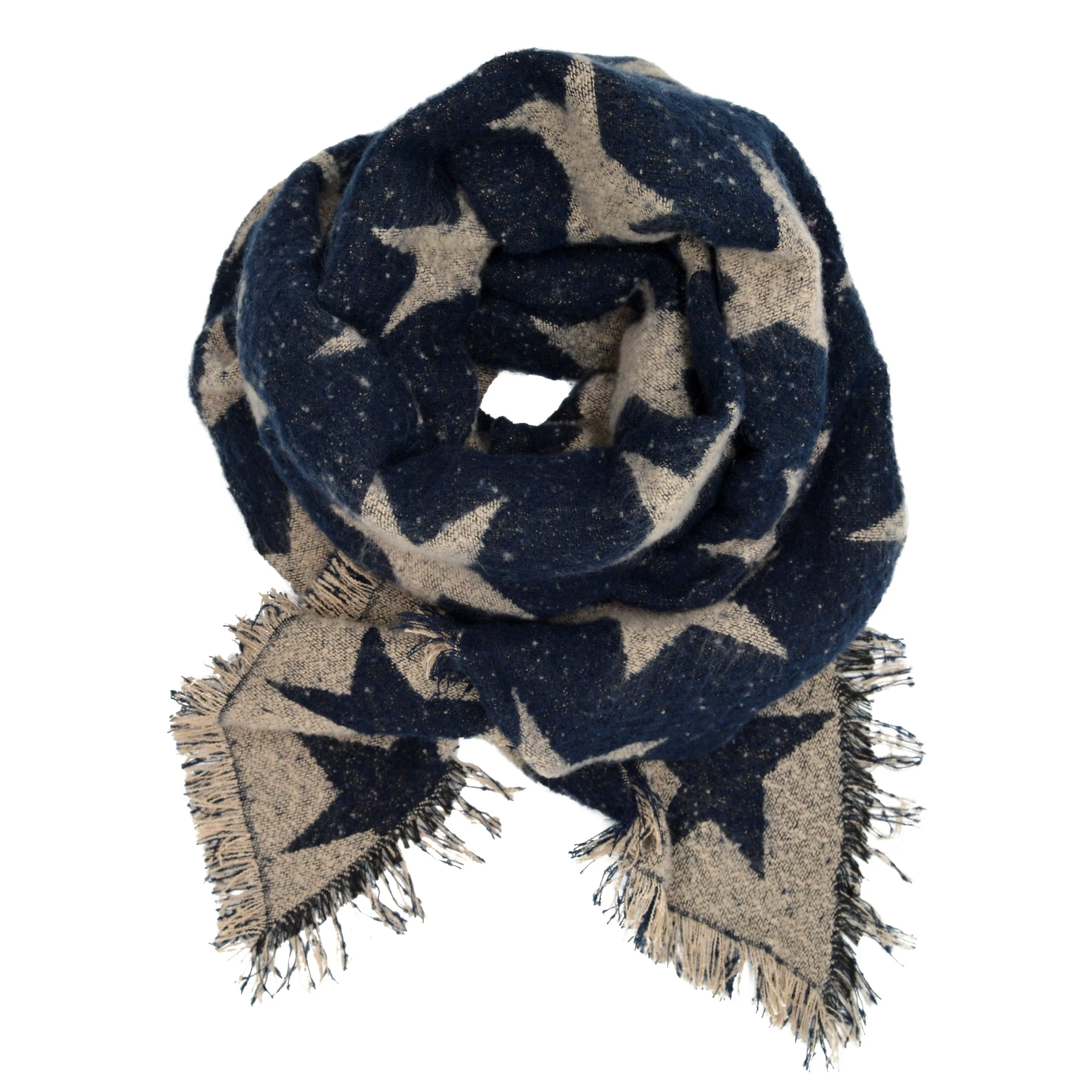 Blanket Scarf Stars | Navy