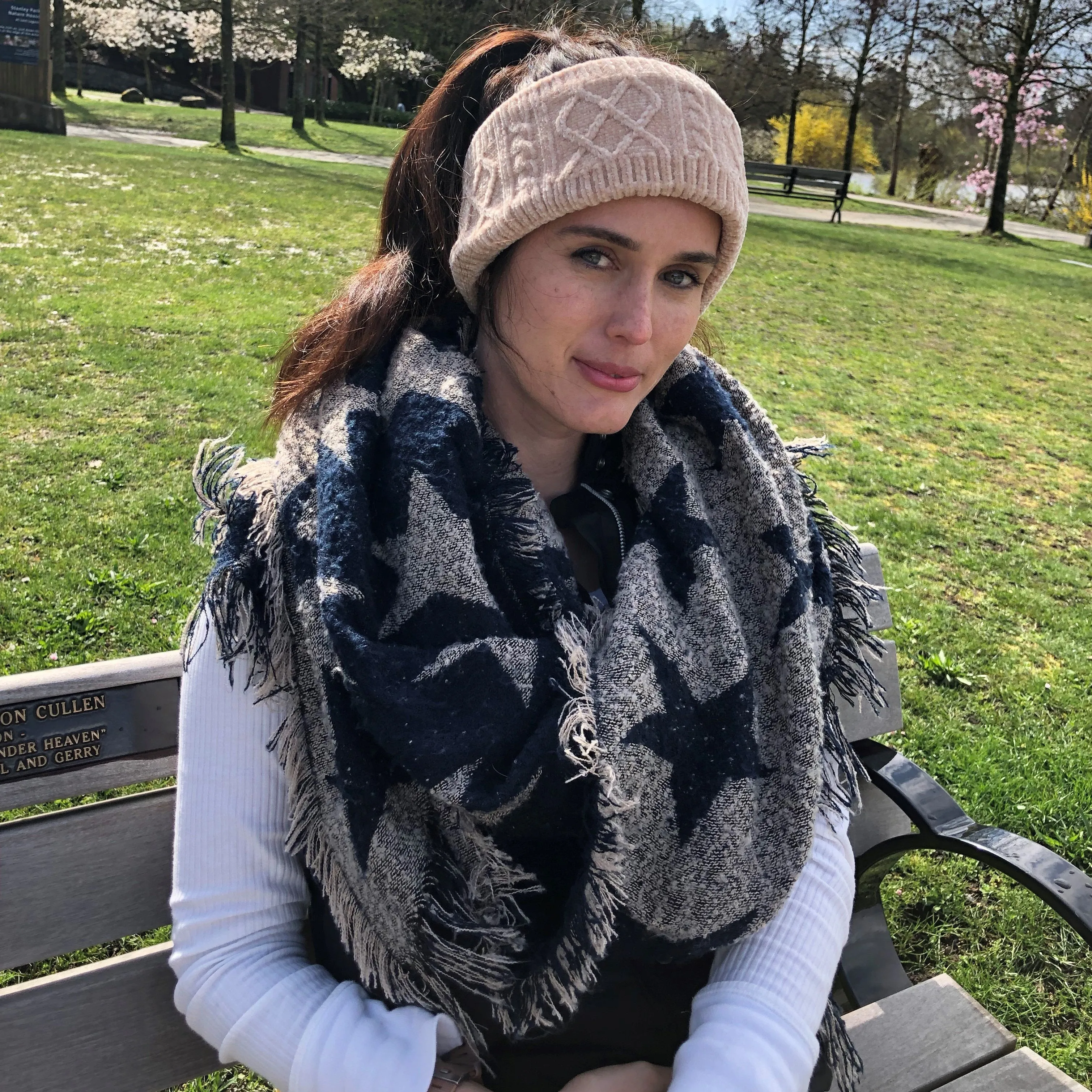 Blanket Scarf Stars | Navy