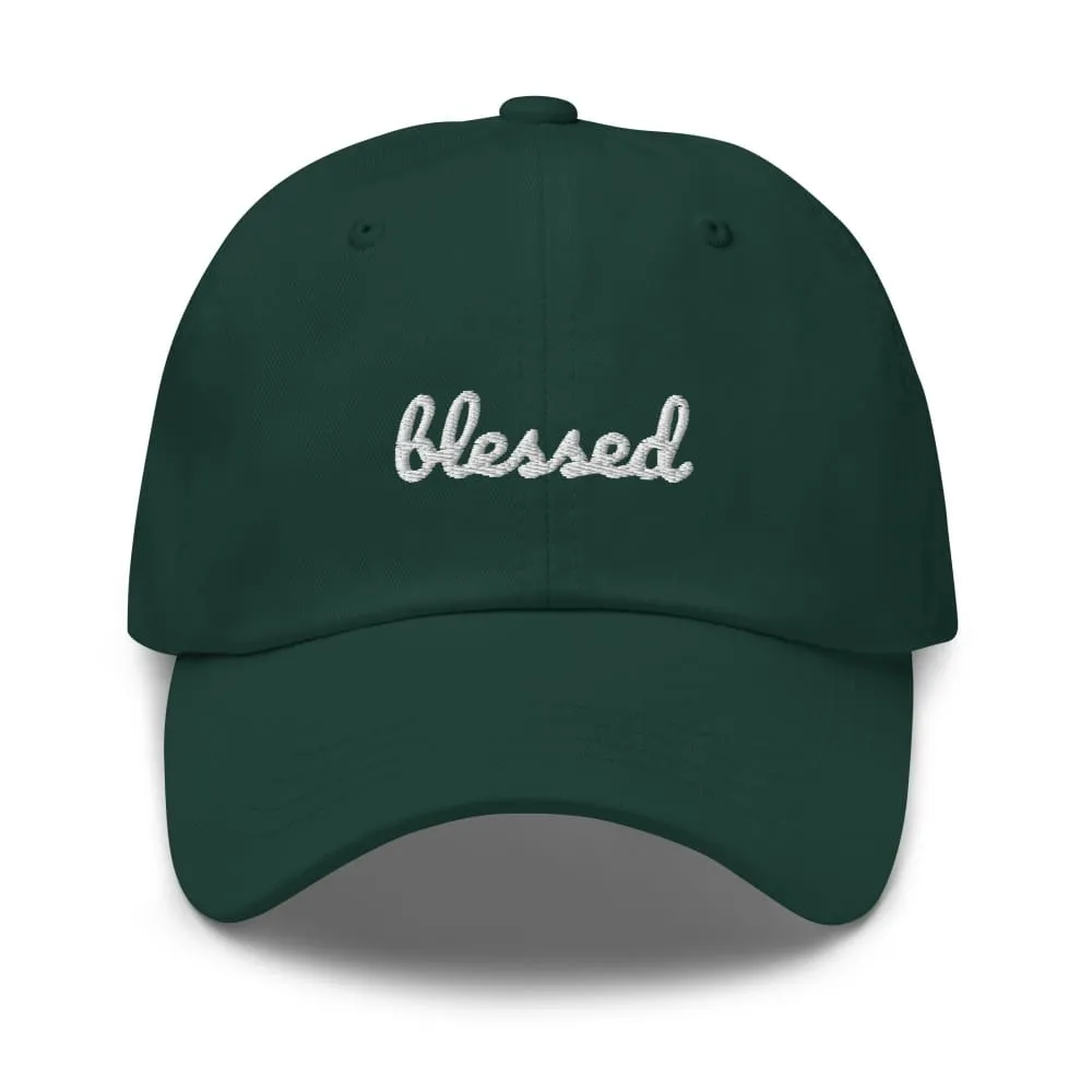 Blessed Scribble Christian Baseball Cap