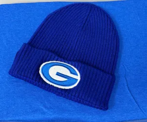 Blue beanie with G