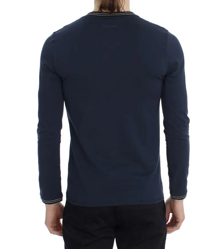 Blue Cotton Stretch T-Shirt