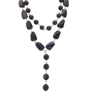 Blue goldstone necklace
