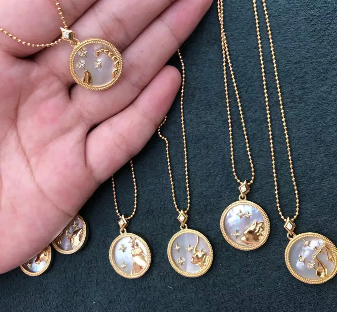 Boho & Mala Sagittarius Horoscope Gold Necklace (Archer): November 22–December 21 APN1000