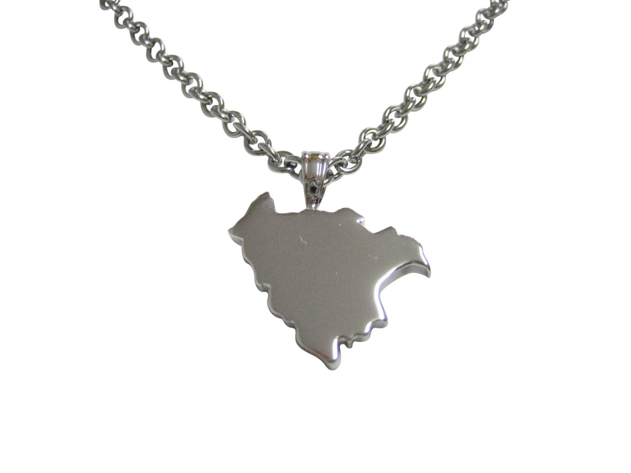 Bolivia Map Shape Pendant Necklace