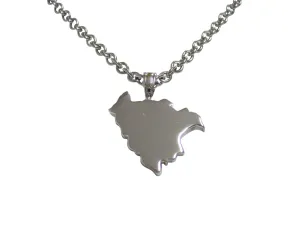 Bolivia Map Shape Pendant Necklace