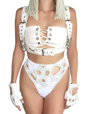Bound By Pearls Chest Harness