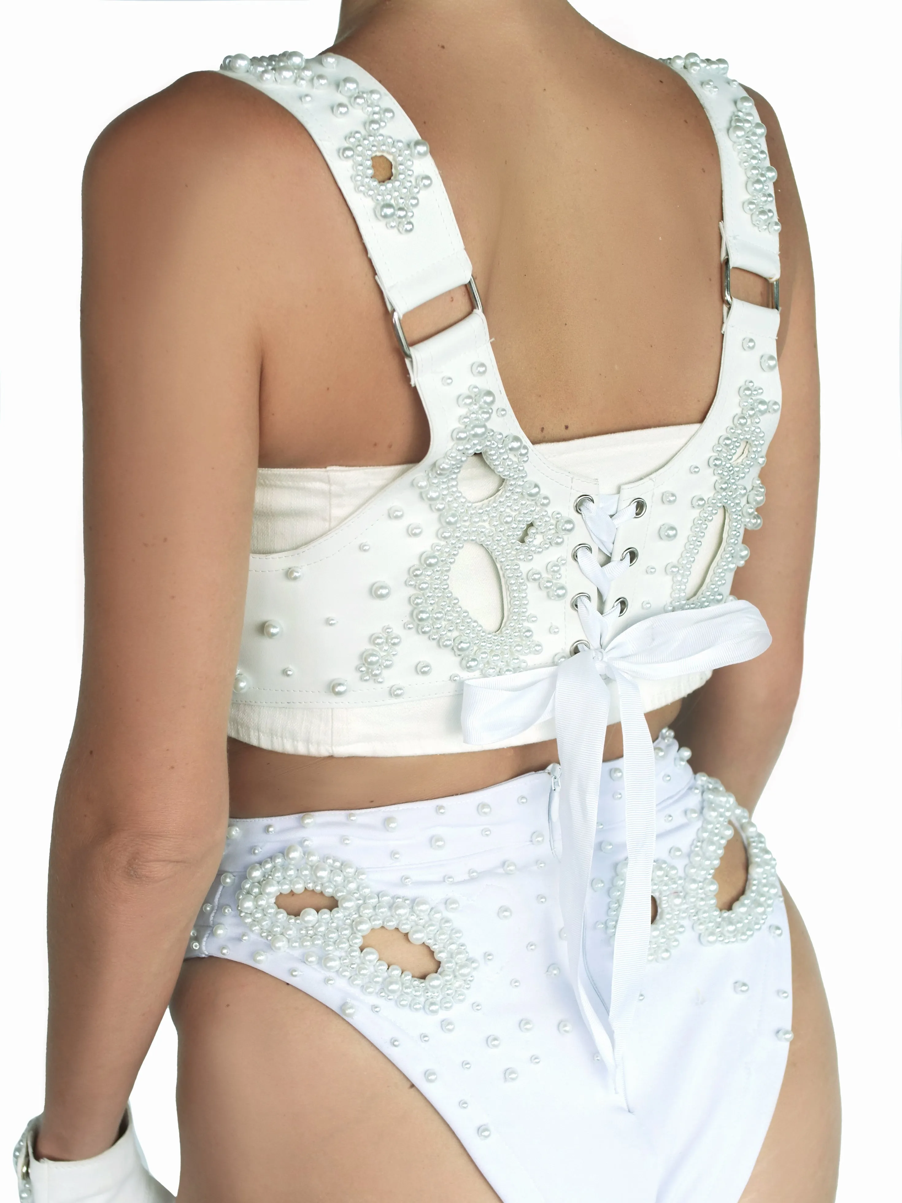 Bound By Pearls Chest Harness