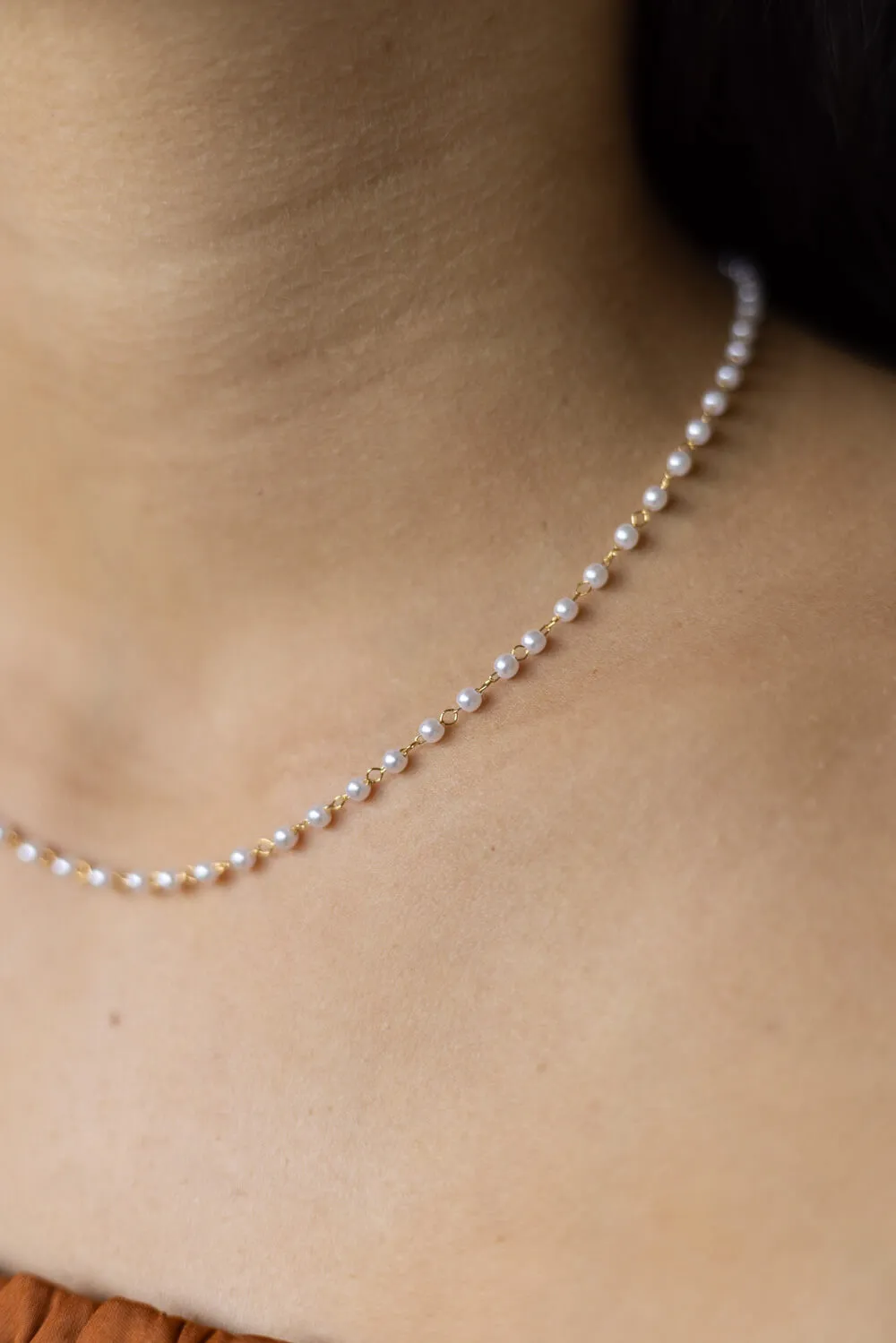 Bow Necklace in Gold | N7992G