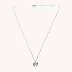 Bow Necklace-Silver