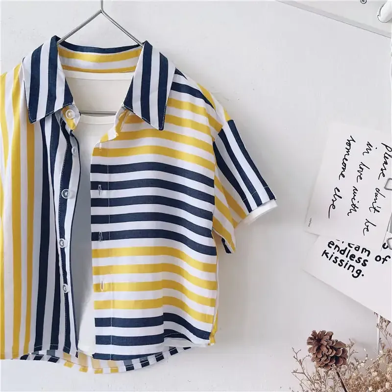 Boys' Summer Short-Sleeved Shirts and Tops
