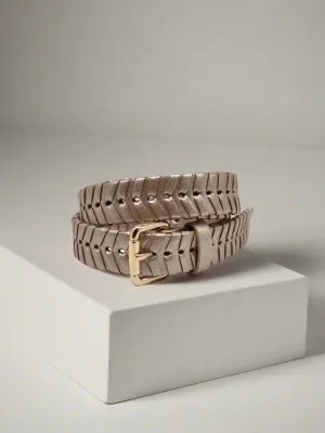 BRADLEY WOVEN BELT IN GOLD