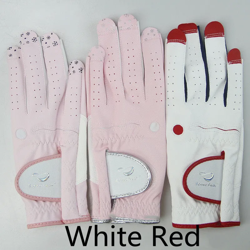 Breathable PU Golf Fingerless Gloves