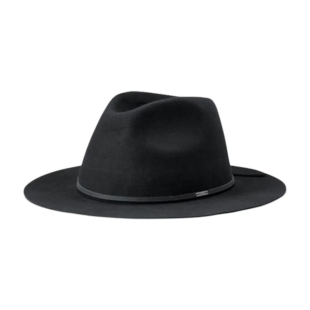 Brixton - Wesley Packable Fedora - Fedora Hat - Black/Black