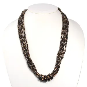BROWN BEADS MULTI LAYERED NECKLACE #FWNK-1805-163 (LD1)