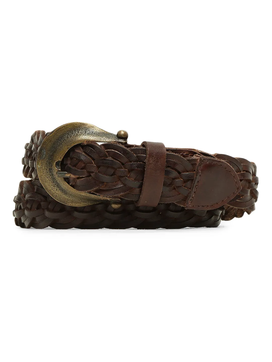 Brown Exquisite Woven  Women's Belt By Art N Vintage