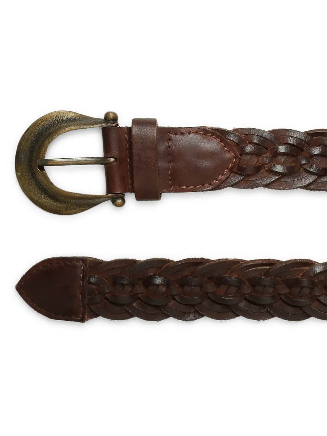 Brown Exquisite Woven  Women's Belt By Art N Vintage