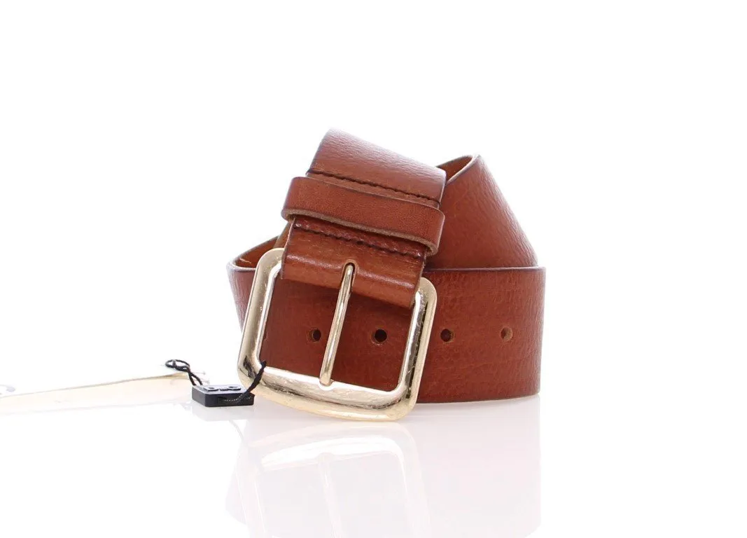 Brown Leather Buckle Belt
