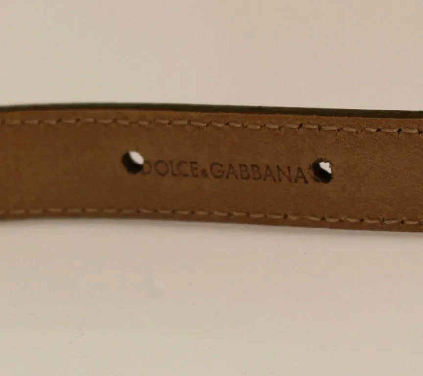 Brown Leather Logo Belt