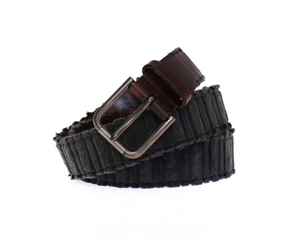Brown Leather Logo Belt