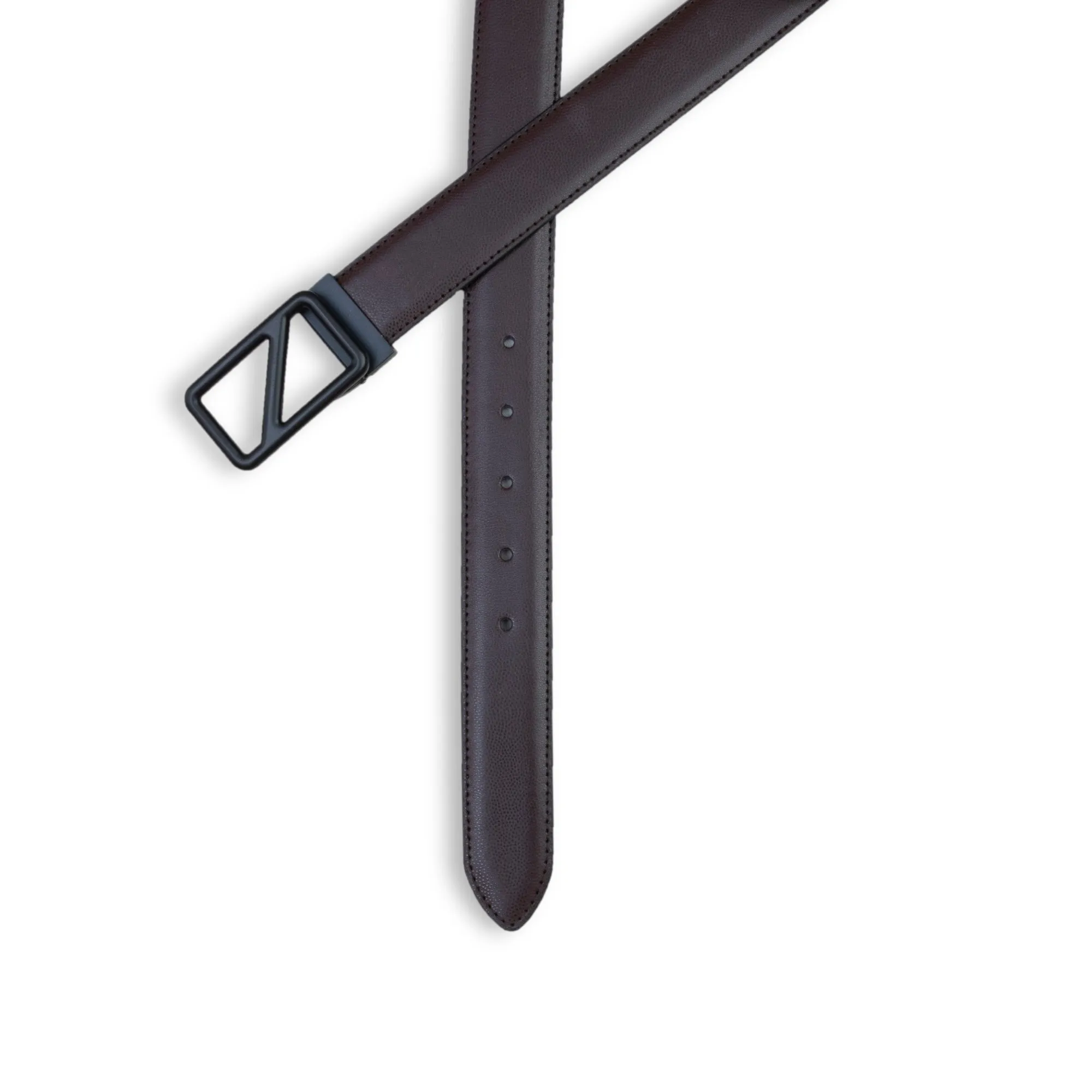 Brown Rectangular Buckle Belt