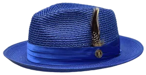 Bruno Capelo JU-922 The Julian Straw Hat Royal Blue