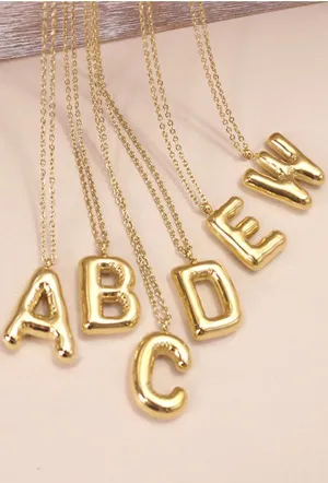 Bubble Initial Necklaces