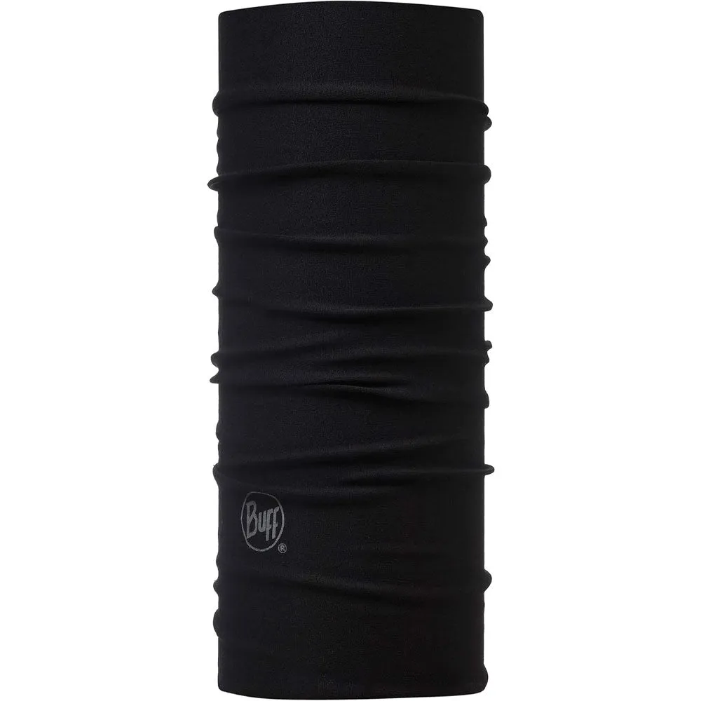 Buff Youth Merino Lightweight Solid Black Neck Warmer
