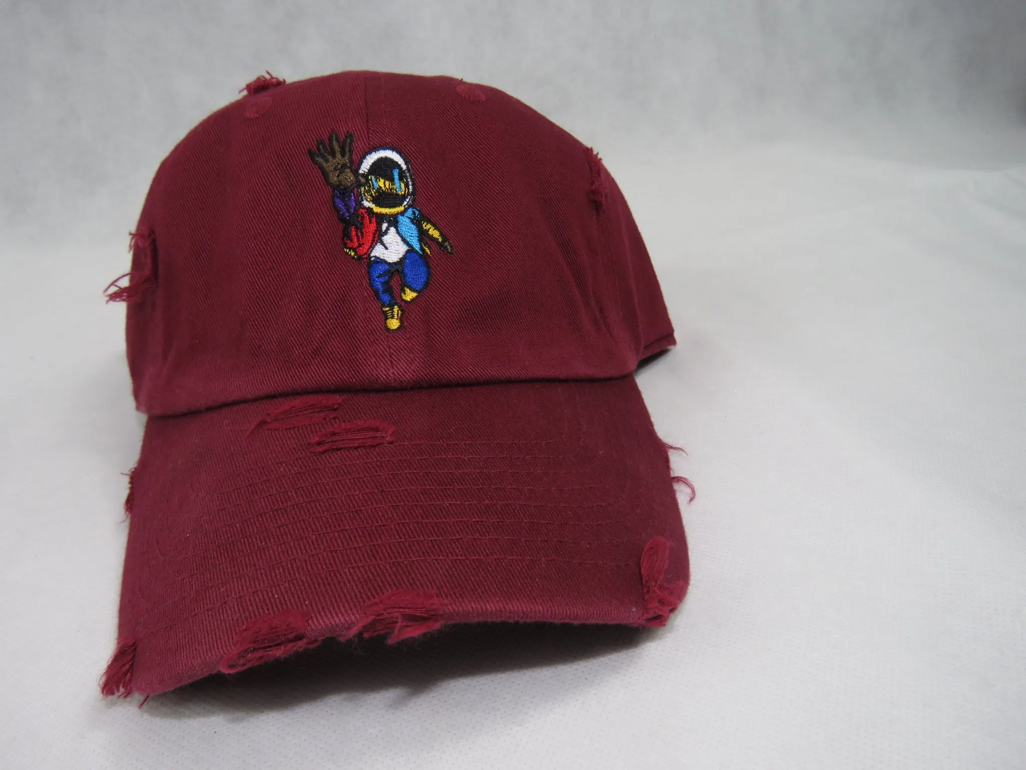 Burgundy Distressed Aztro Hat