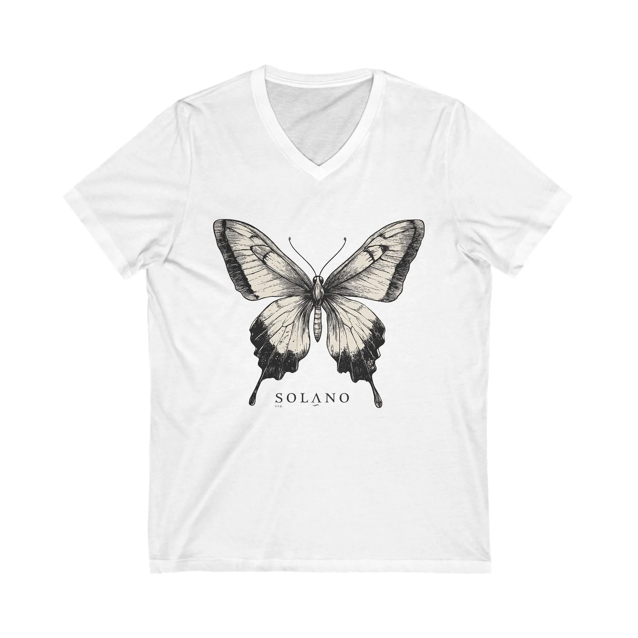 Butterfly Unisex Jersey Short Sleeve V-Neck Tee Butterfly