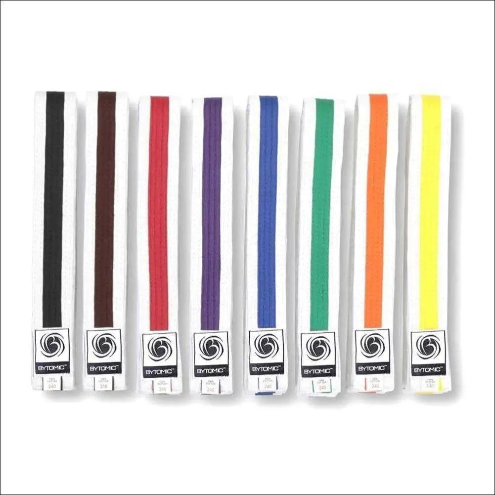 Bytomic White Belt with Stripe Pack of 10