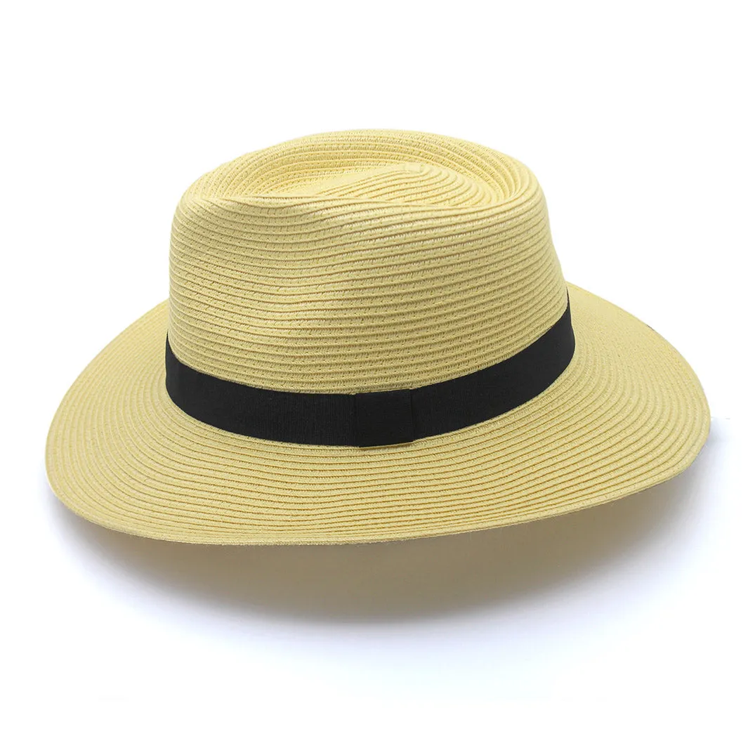 Café Fedora Hat - Butter Yellow