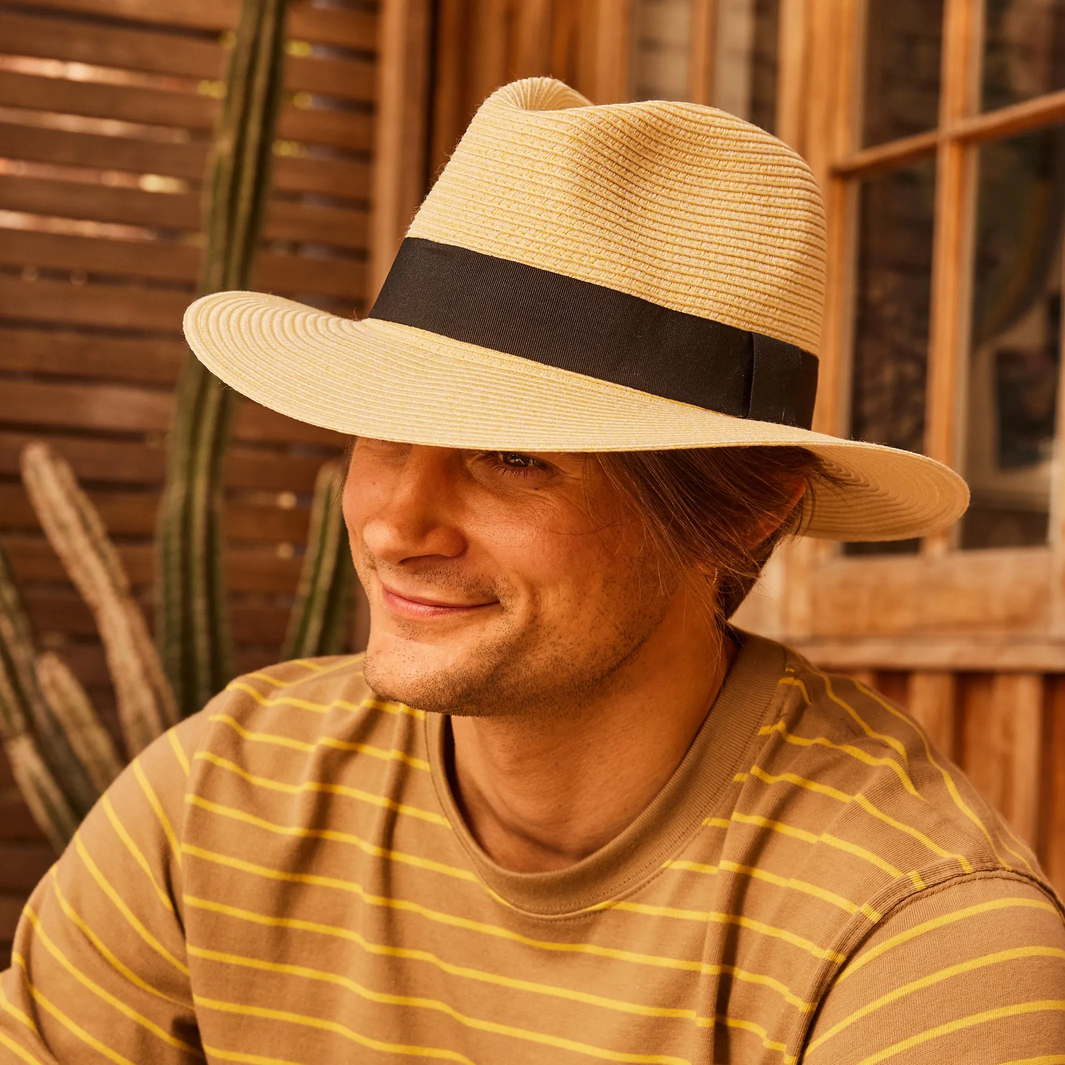 Café Fedora Hat - Butter Yellow