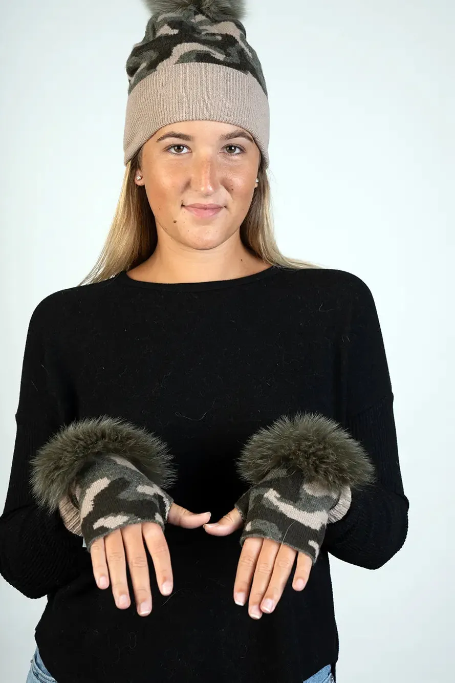 Camouflage Fingerless Gloves