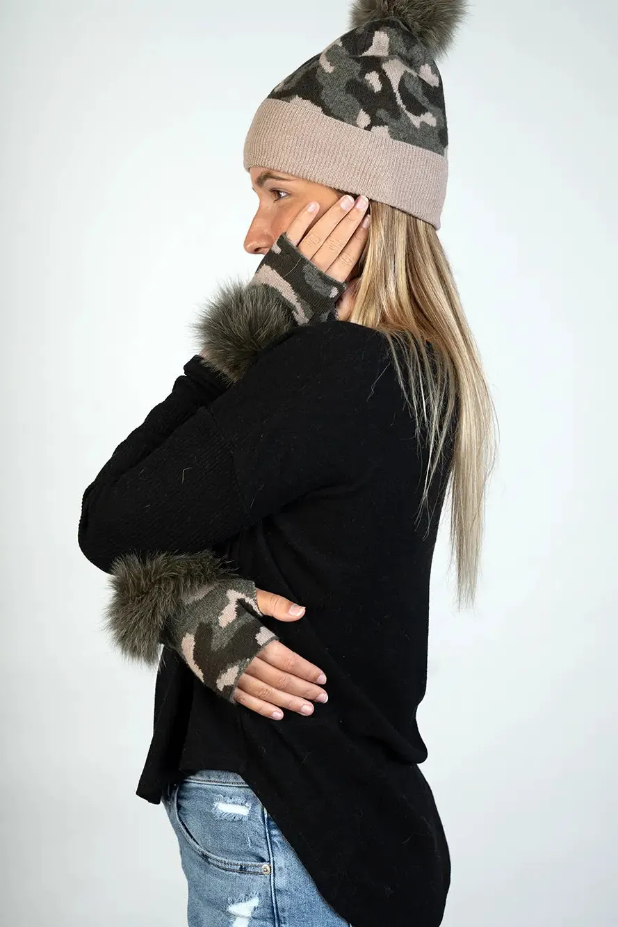 Camouflage Fingerless Gloves