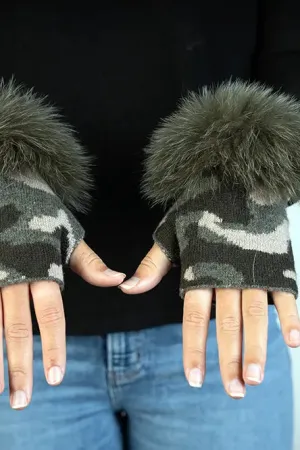 Camouflage Fingerless Gloves
