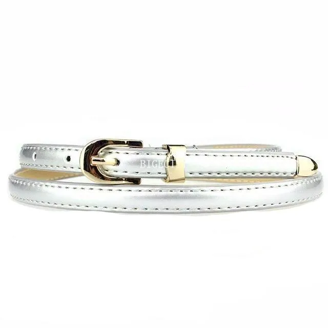 Candy Colored Skinny Waist Belt