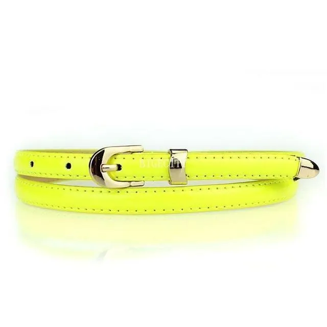Candy Colored Skinny Waist Belt